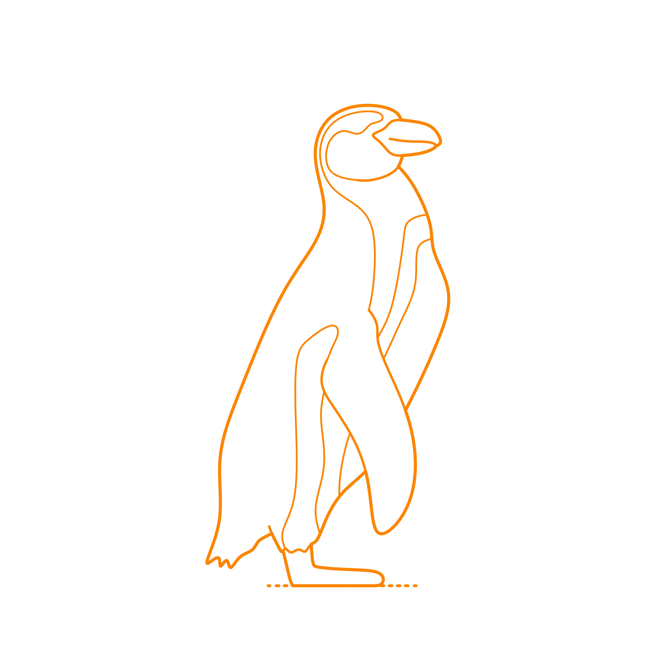 Animals Penguins Humboldt Penguin Outline Svg Vector Free Vectors